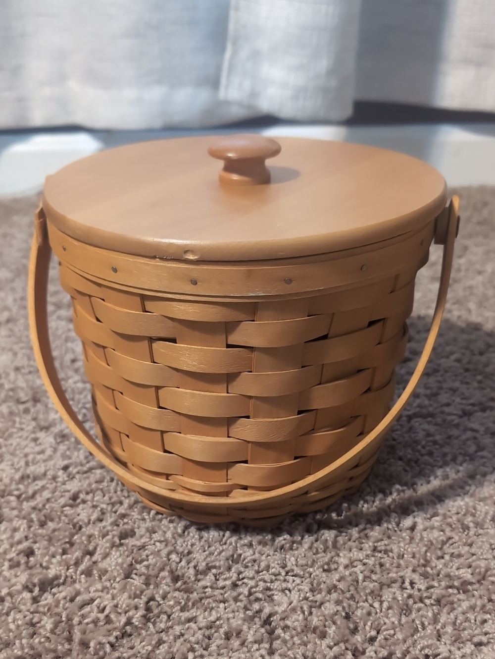 Vintage Longaberger Basket With Lid
